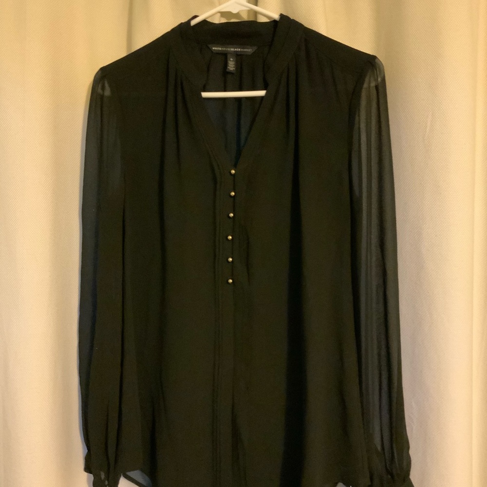 Sheer sleeve blouse